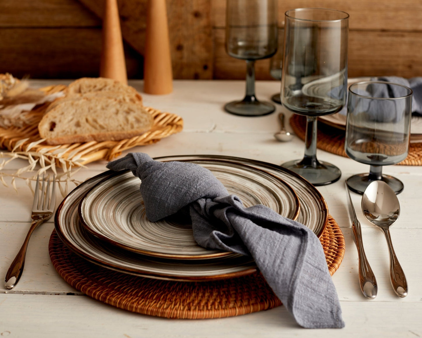 Branston cutlery set silver stainless steel flatware UK styled in elegant table setting