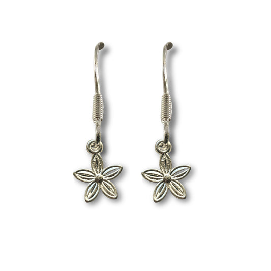 Cottage garden flower drop earrings Mother's Day UK sterling silver hooks spring blossom gift mum
