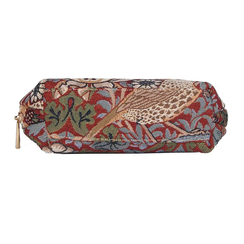 Heritage red tapestry cosmetic bag William Morris vegan eco-friendly makeup organiser UK