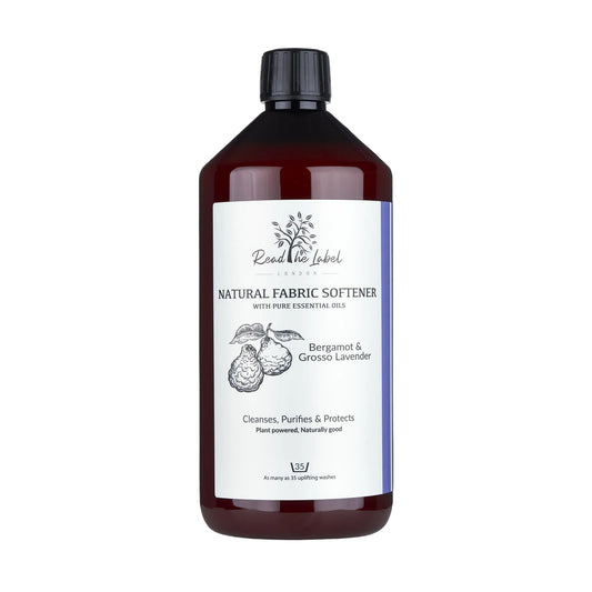 Natural Fabric Softener Bergamot Grosso Lavender Plant-Based 1 Litre UK