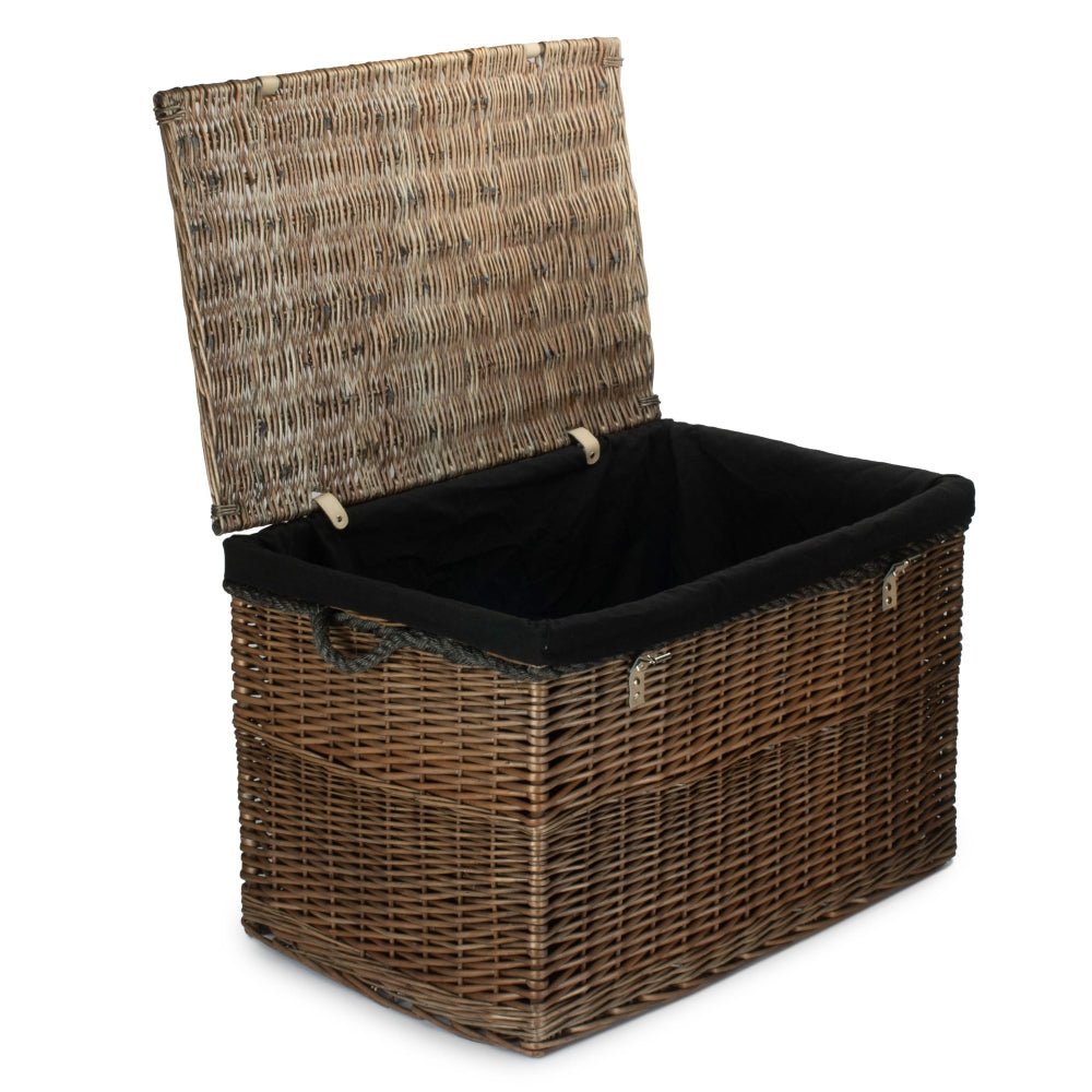 The Hatherleigh Holdall – Large Wicker Storage Chest for Cushions & Throws - The Timeless Trading Co.