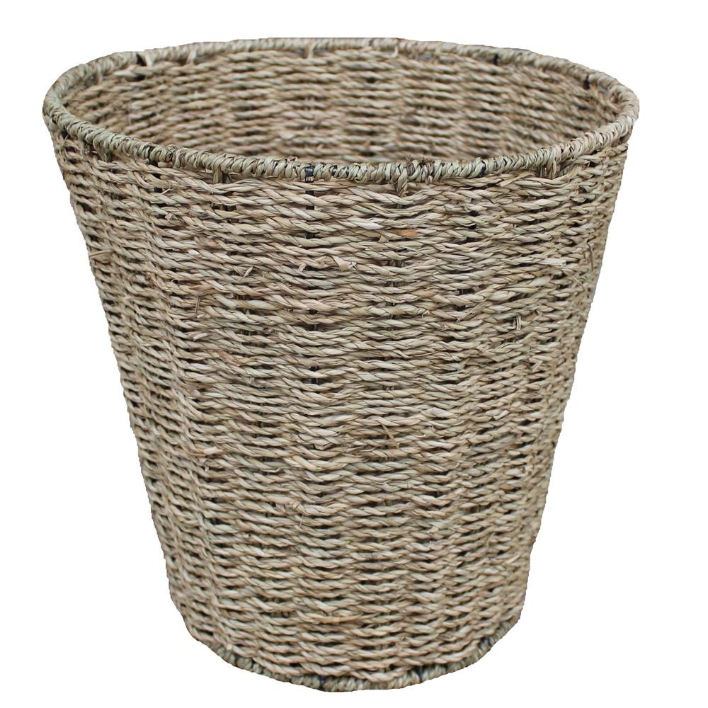 The Mersea Round Keeper Seagrass Waste Paper Basket - The Timeless Trading Co.