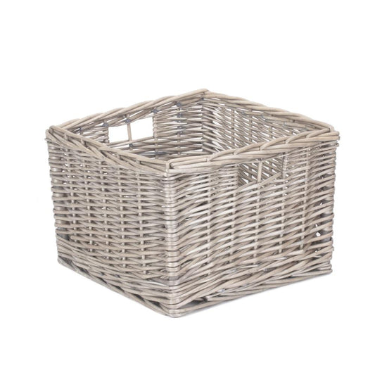 The Wickham Square Keeper – Antique Wash Willow Storage Basket - The Timeless Trading Co.