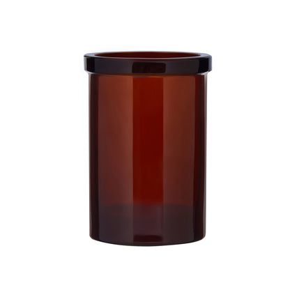 Wetherby amber glass toothbrush holder vintage apothecary style bathroom UK
