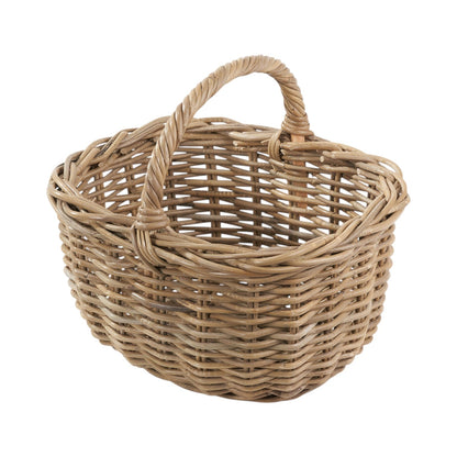 Abberley grey kubu rattan shopping basket handwoven market basket UK
