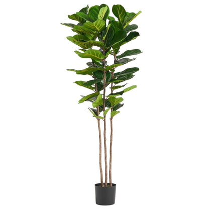 Premium 180cm artificial fiddle leaf fig tree weighted pot UK botanical
