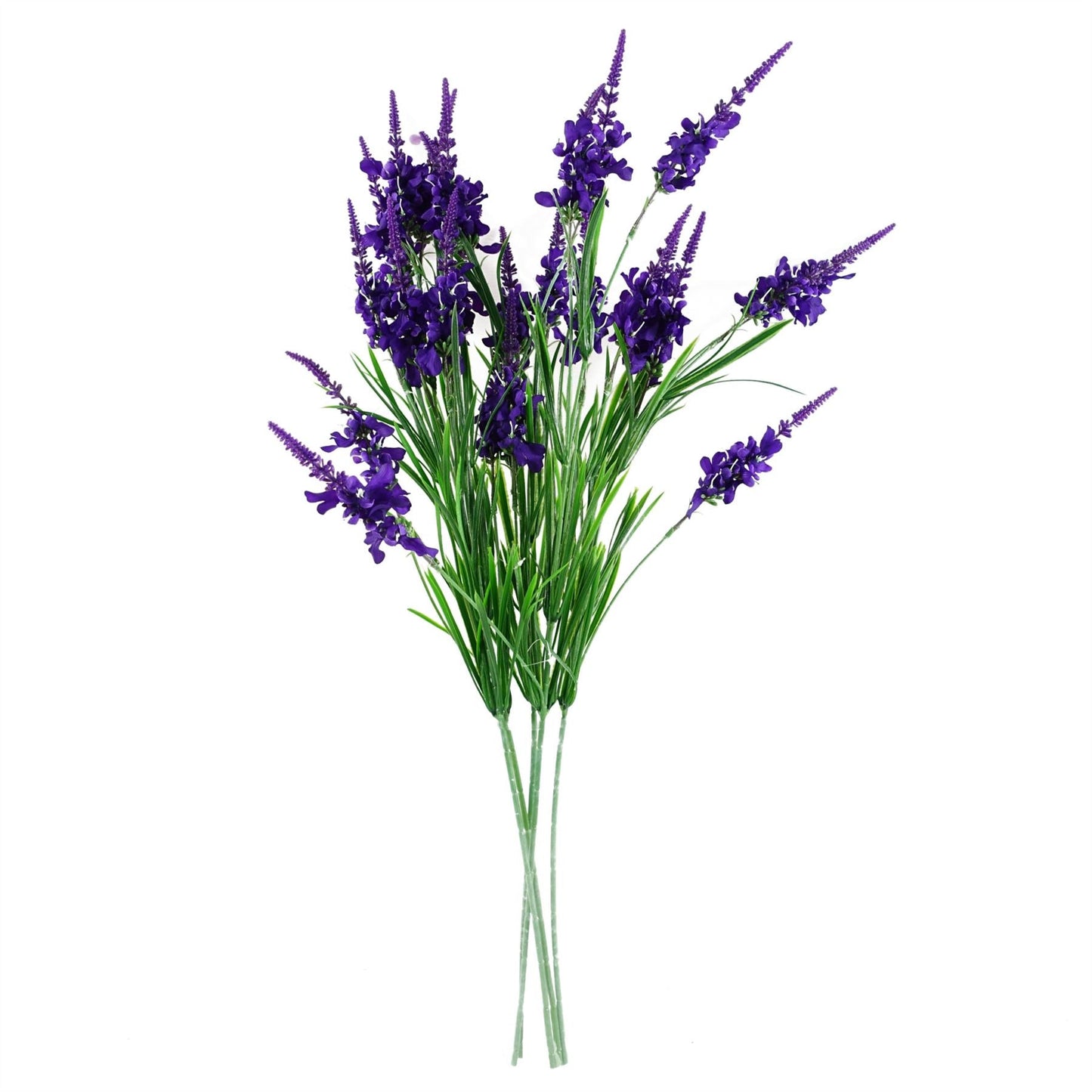 Artificial purple larkspur stems 80cm silk flowers UK set of 6 wired