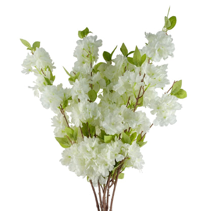 Artificial white blossom stems 100cm faux flowers spring arrangement UK

