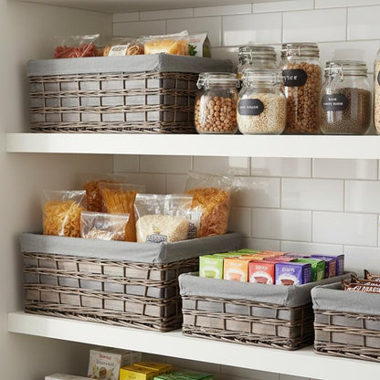 Ashleworth grey wash willow basket pantry storage organisation UK