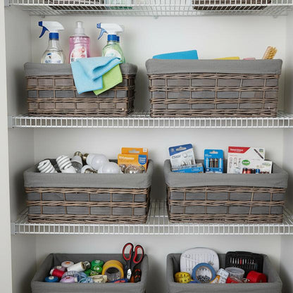 Ashleworth grey wash basket utility cupboard household storage UK
