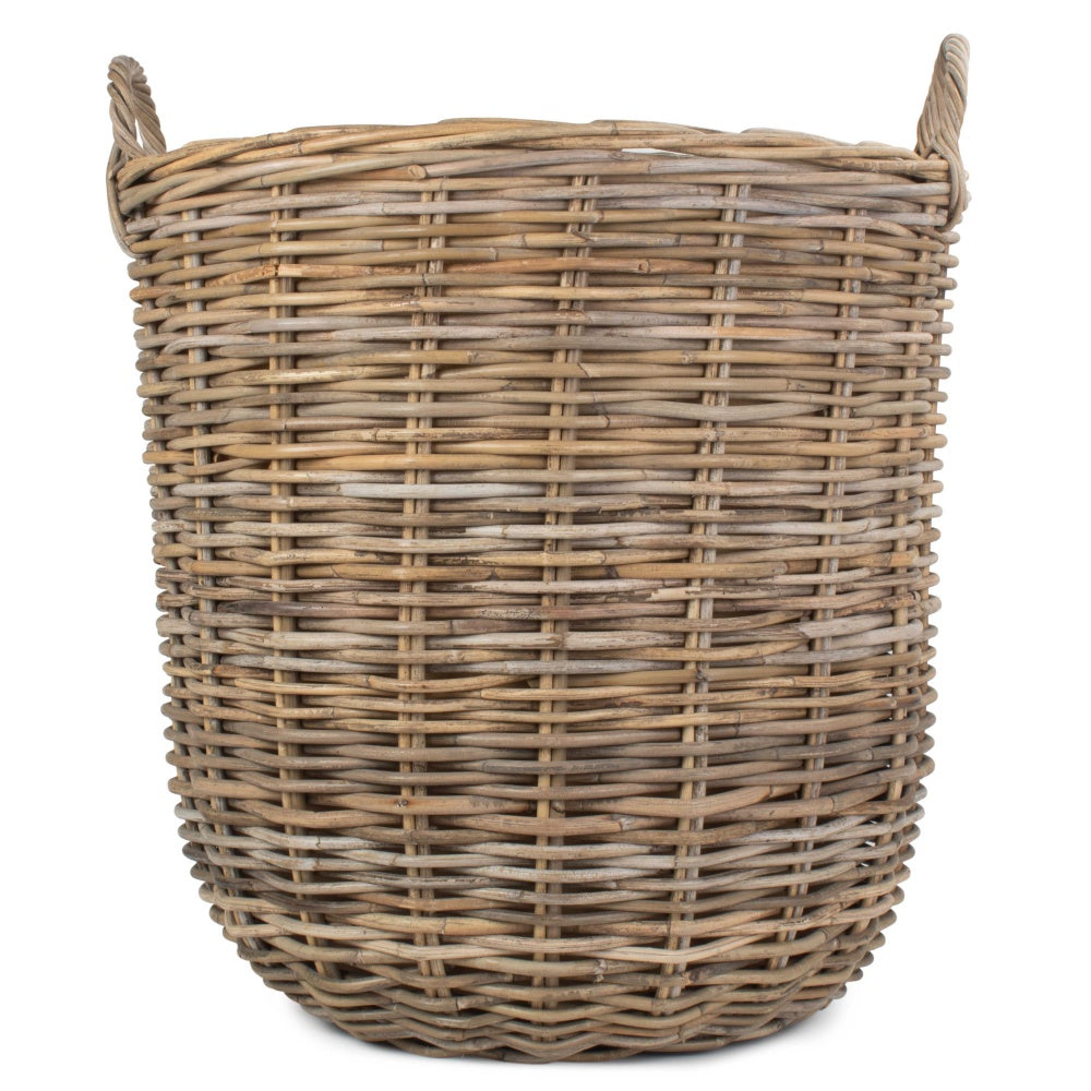 Durable rattan fireside log basket country home storage The Ashford UK
