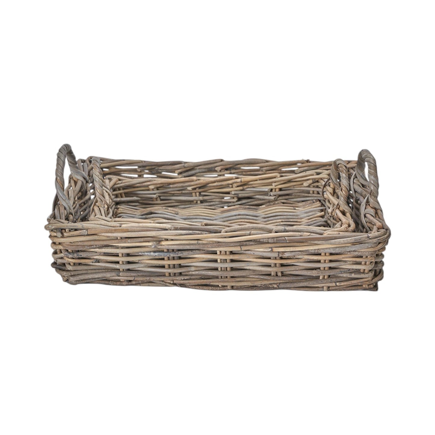 Rustic nesting grey kubu trays countryside kitchen farmhouse table UK
