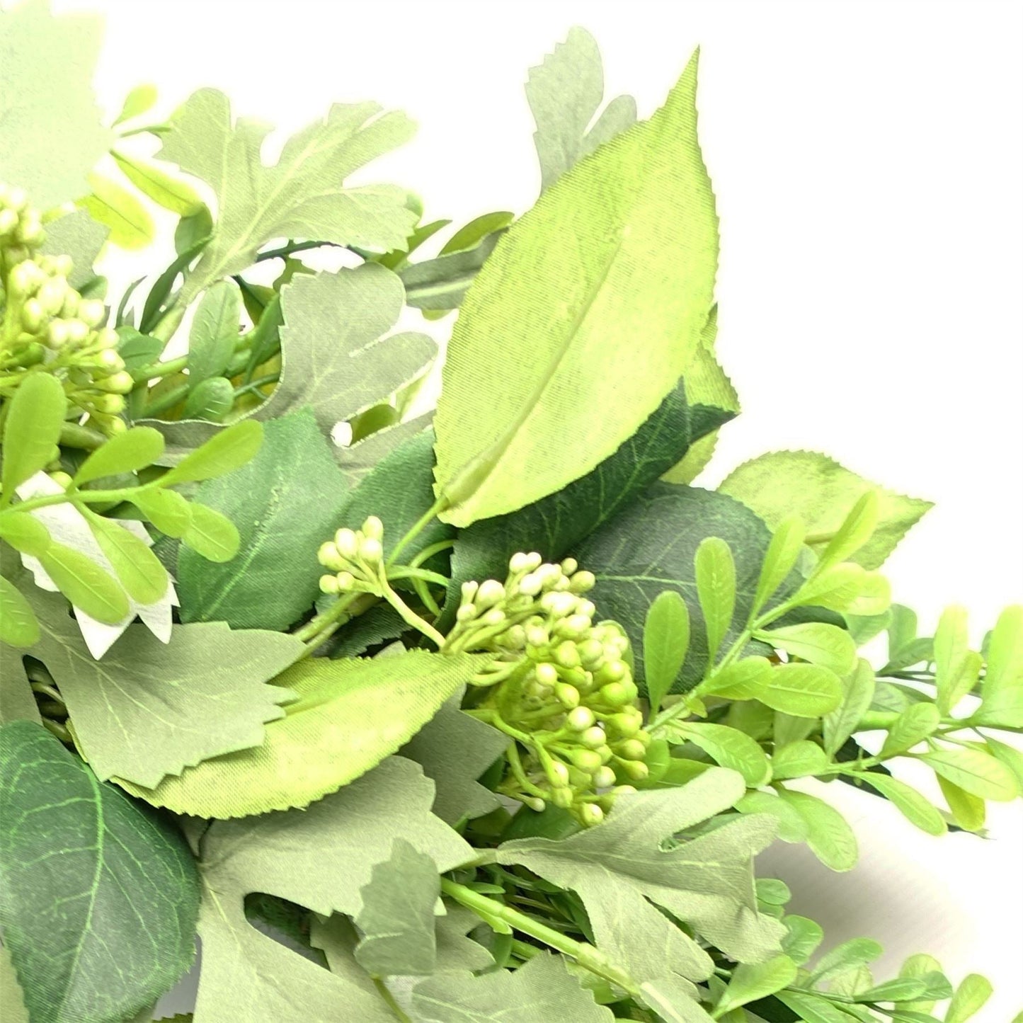 Fern Fable wreath 50cm layered foliage botanical green natural texture UK
