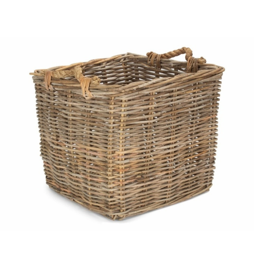 Fladbury grey rattan basket close-up weave detail handwoven natural texture UK
