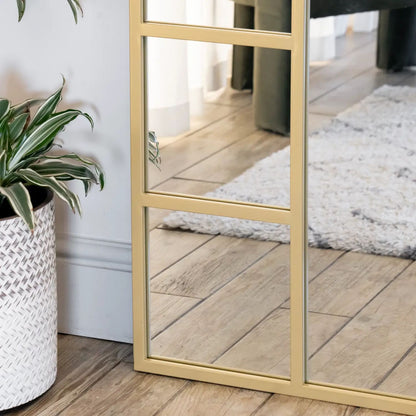 Full length arched window mirror 180cm leaner rustic farmhouse hallway cottage UK