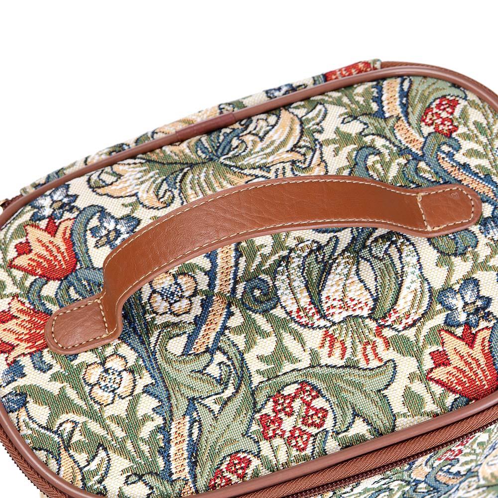 Golden Lily tapestry makeup bag Arts Crafts heritage design