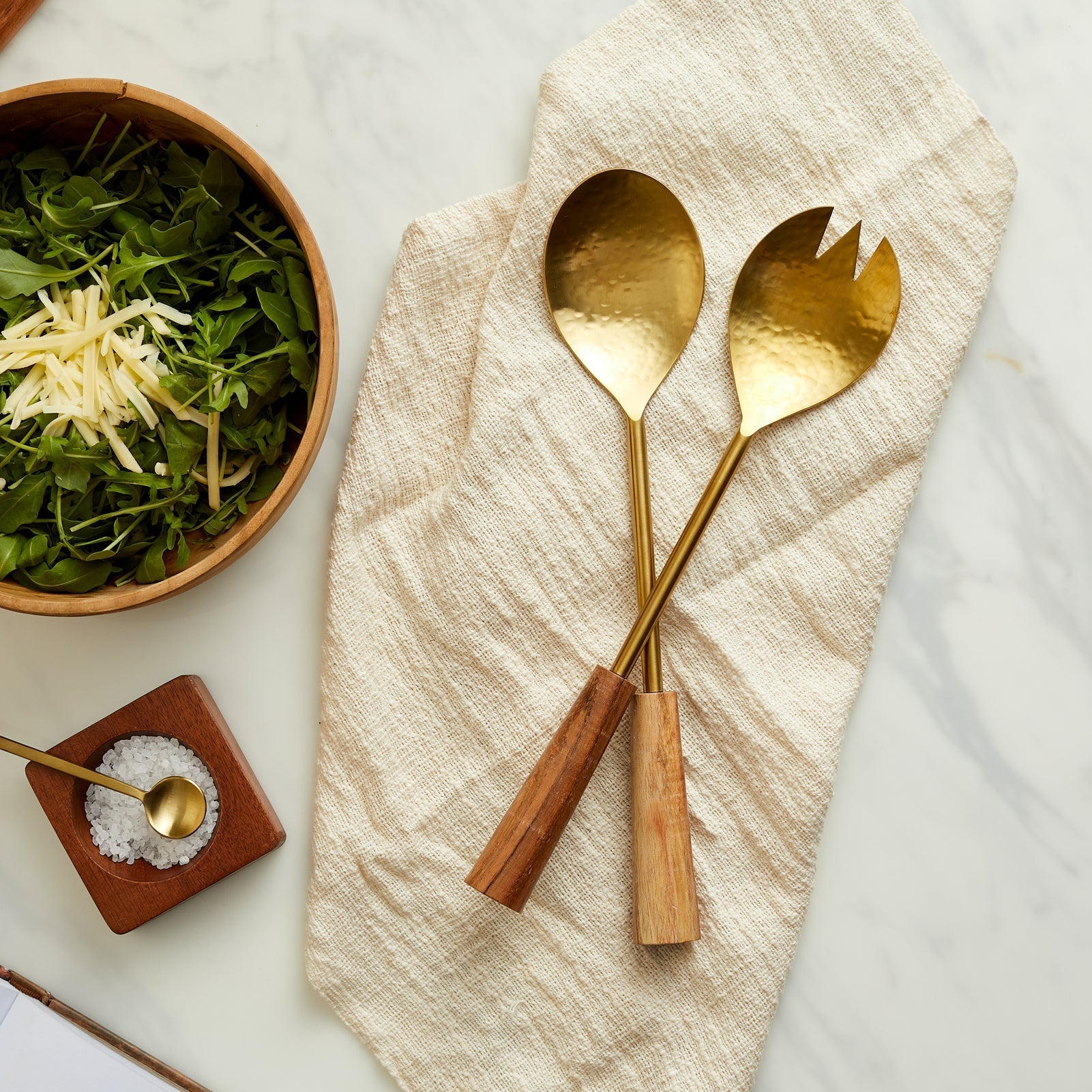 Harvington gold salad servers gift presentation hosting serveware UK