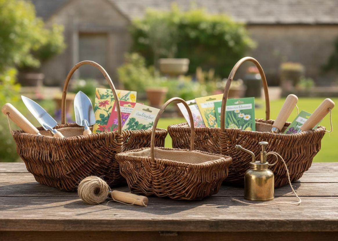Highgrove willow garden trug gardener gift presentation tools heritage UK