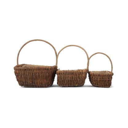 Highgrove unpeeled willow garden trug texture detail handcrafted basket UK