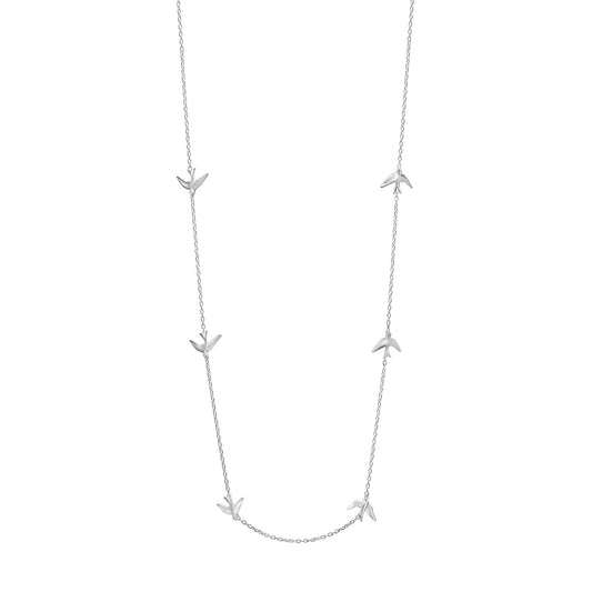 Laura Ashley Blue Birds recycled sterling silver station necklace UK