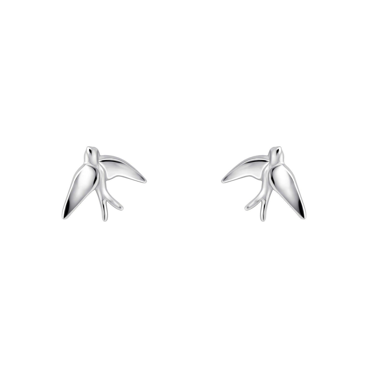 Laura Ashley Blue Birds recycled sterling silver stud earrings UK