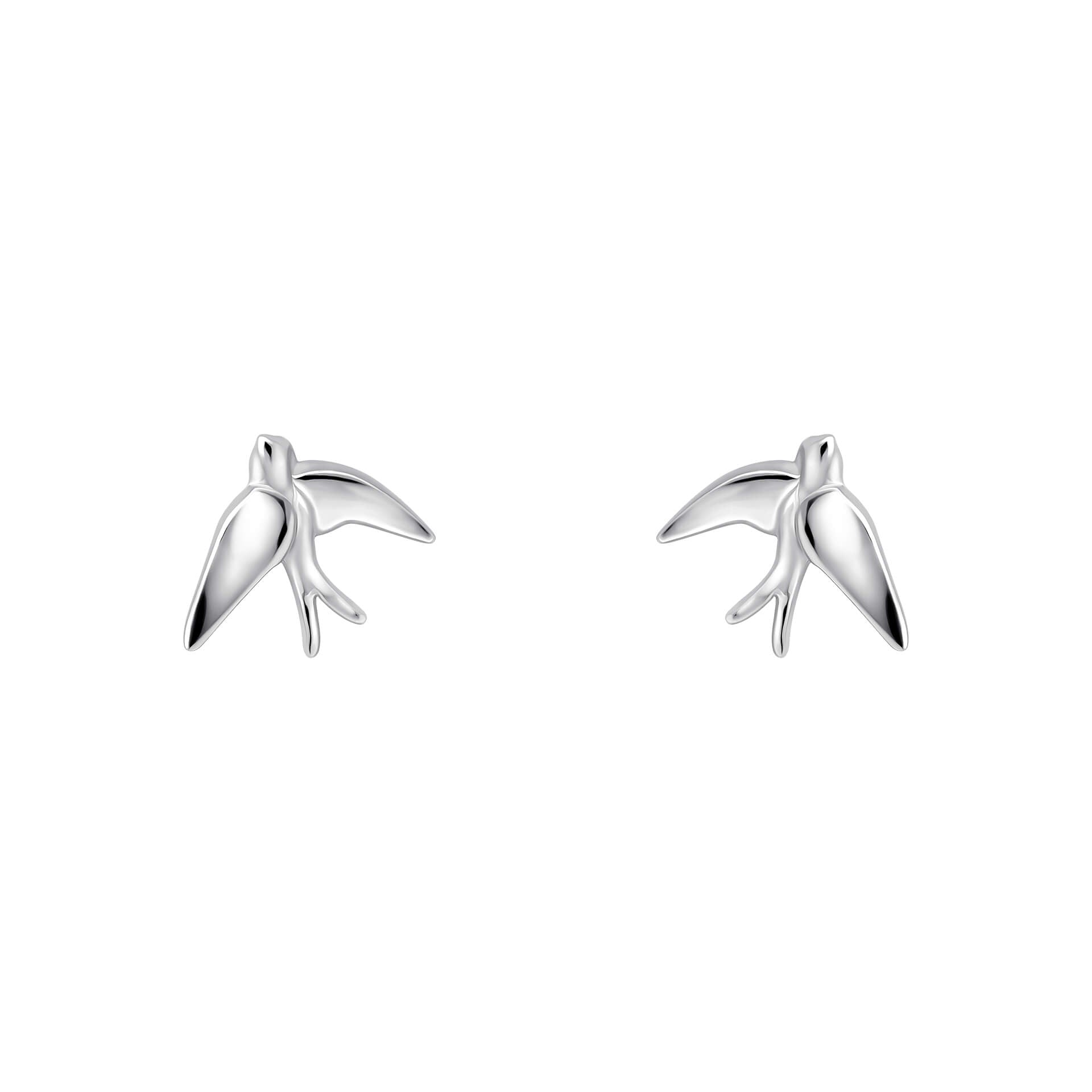 Laura Ashley Blue Birds recycled sterling silver stud earrings UK