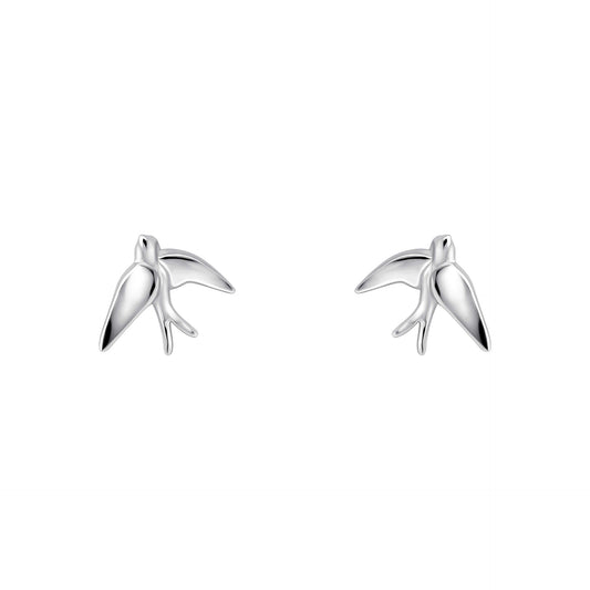 Laura Ashley Blue Birds recycled sterling silver stud earrings UK