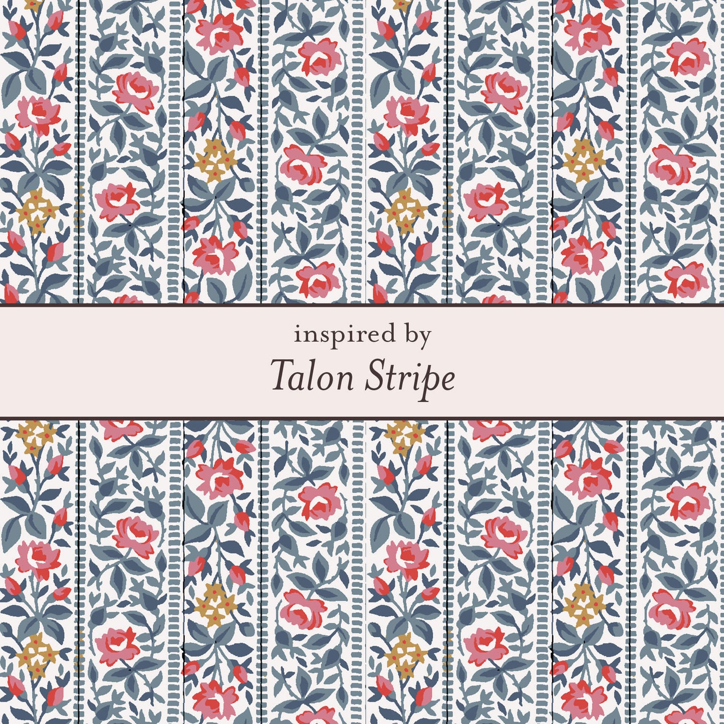 Laura Ashley Talon Stripe archive print inspiration for love birds necklace UK
