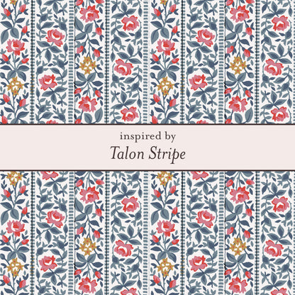 Laura Ashley Talon Stripe archive print inspiration for love birds necklace UK
