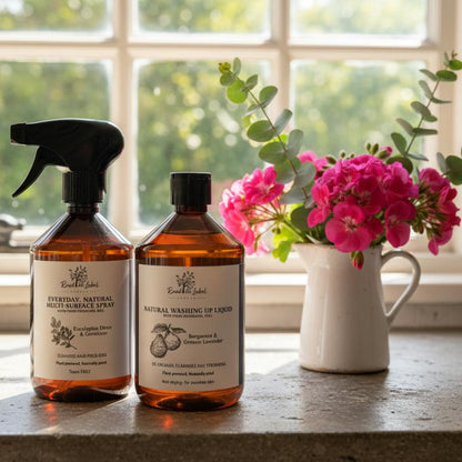 Natural Cleaning Duo Plant-Based Cleaning Set Stone Worktop Window UK