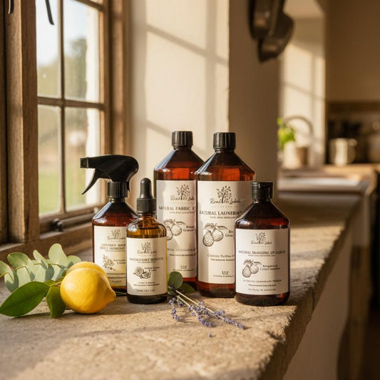 Natural Cleaning Kit 5 Plant-Based Essentials Stone Windowsill UK