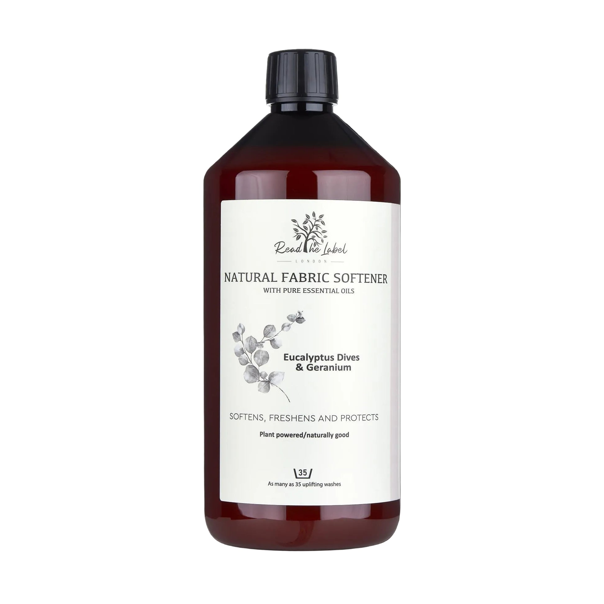 Natural Fabric Softener Eucalyptus Geranium Plant-Based 1 Litre UK