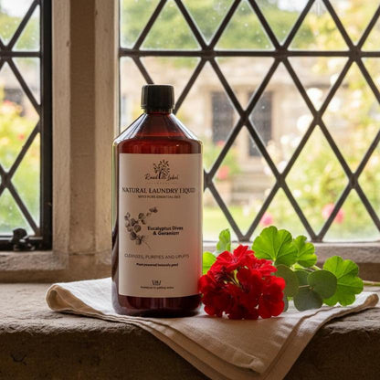 Natural Laundry Liquid Eucalyptus Geranium Leaded Cottage Window UK