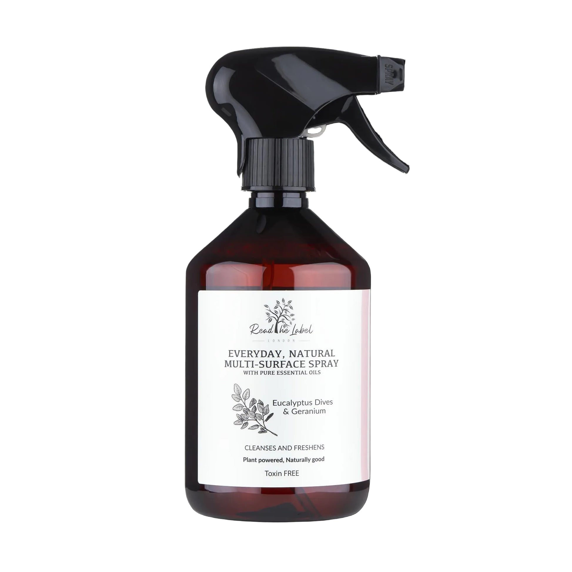 Natural Multi-Surface Spray Eucalyptus Dives Geranium Essential Oils 500ml UK