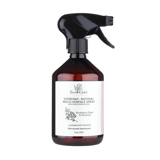 Natural Multi-Surface Spray Eucalyptus Dives Geranium Essential Oils 500ml UK
