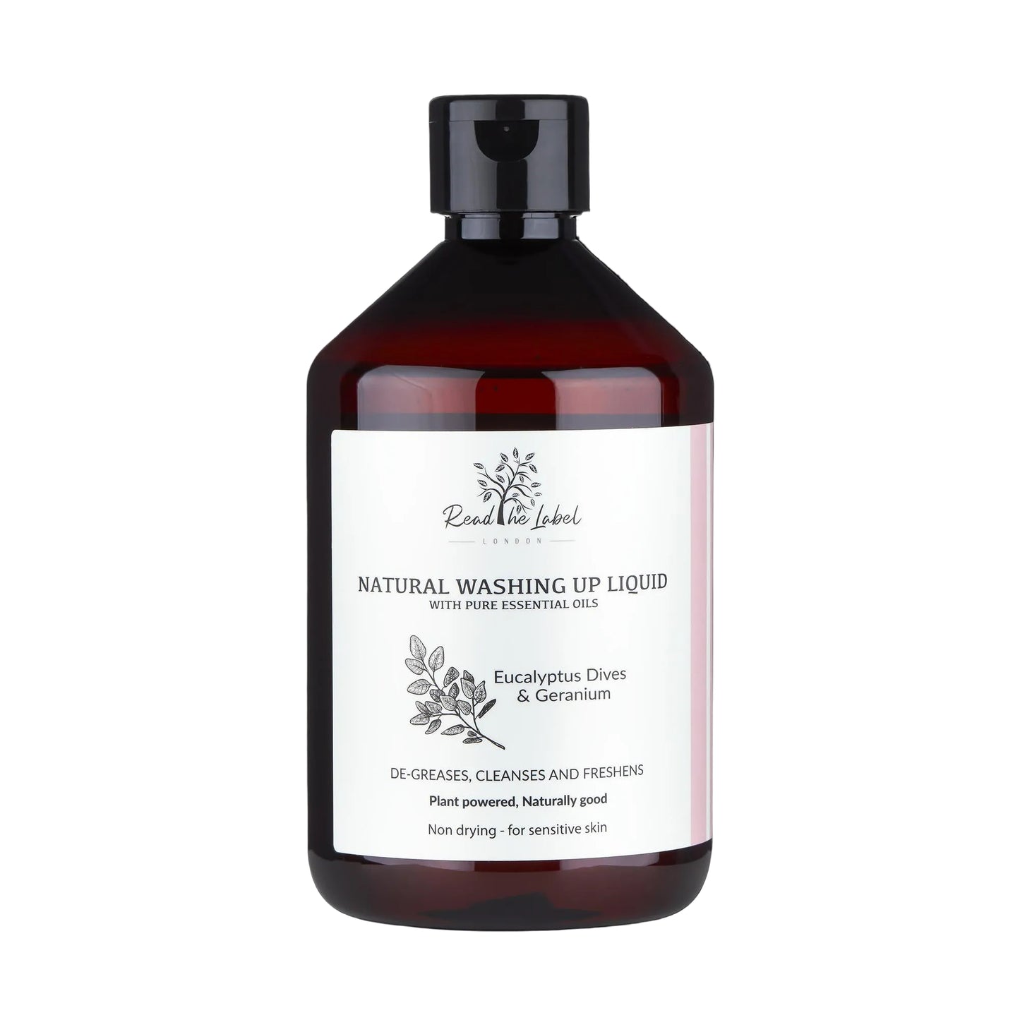Natural Washing Up Liquid Eucalyptus Dives Geranium Plant-Based 500ml UK