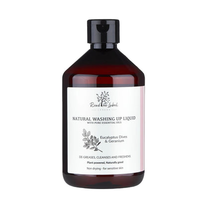 Natural Washing Up Liquid Eucalyptus Dives Geranium Plant-Based 500ml UK