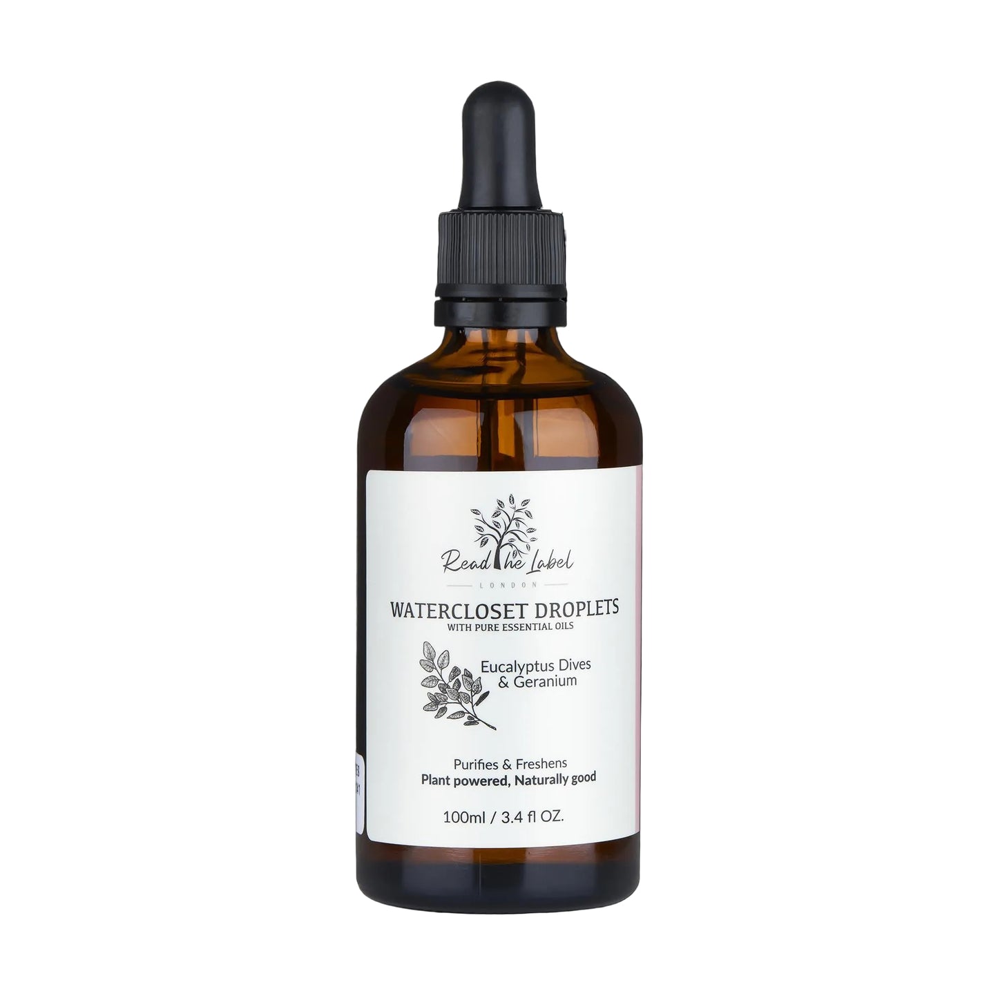 Natural Watercloset Droplets Eucalyptus Dives Geranium Pure Essential Oils UK