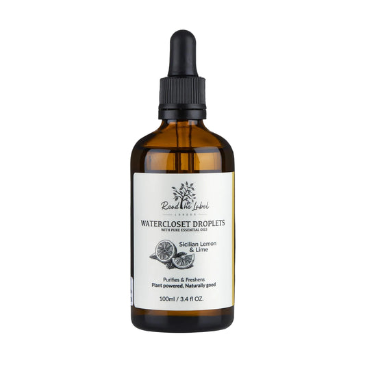 Natural Watercloset Droplets Sicilian Lemon Lime Pure Essential Oils 100ml UK