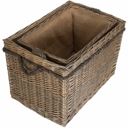 Ombersley antique wash willow weave detail close-up handwoven natural texture UK
