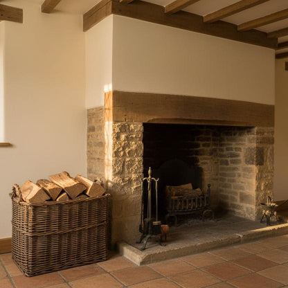 Pershore rectangular basket cottage inglenook fireside storage UK