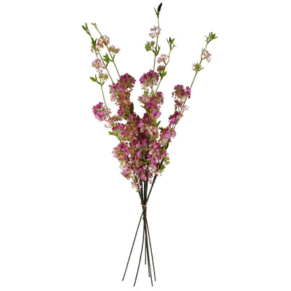 Pink blossom spray stems set of 6 artificial 100cm UK spring flowers