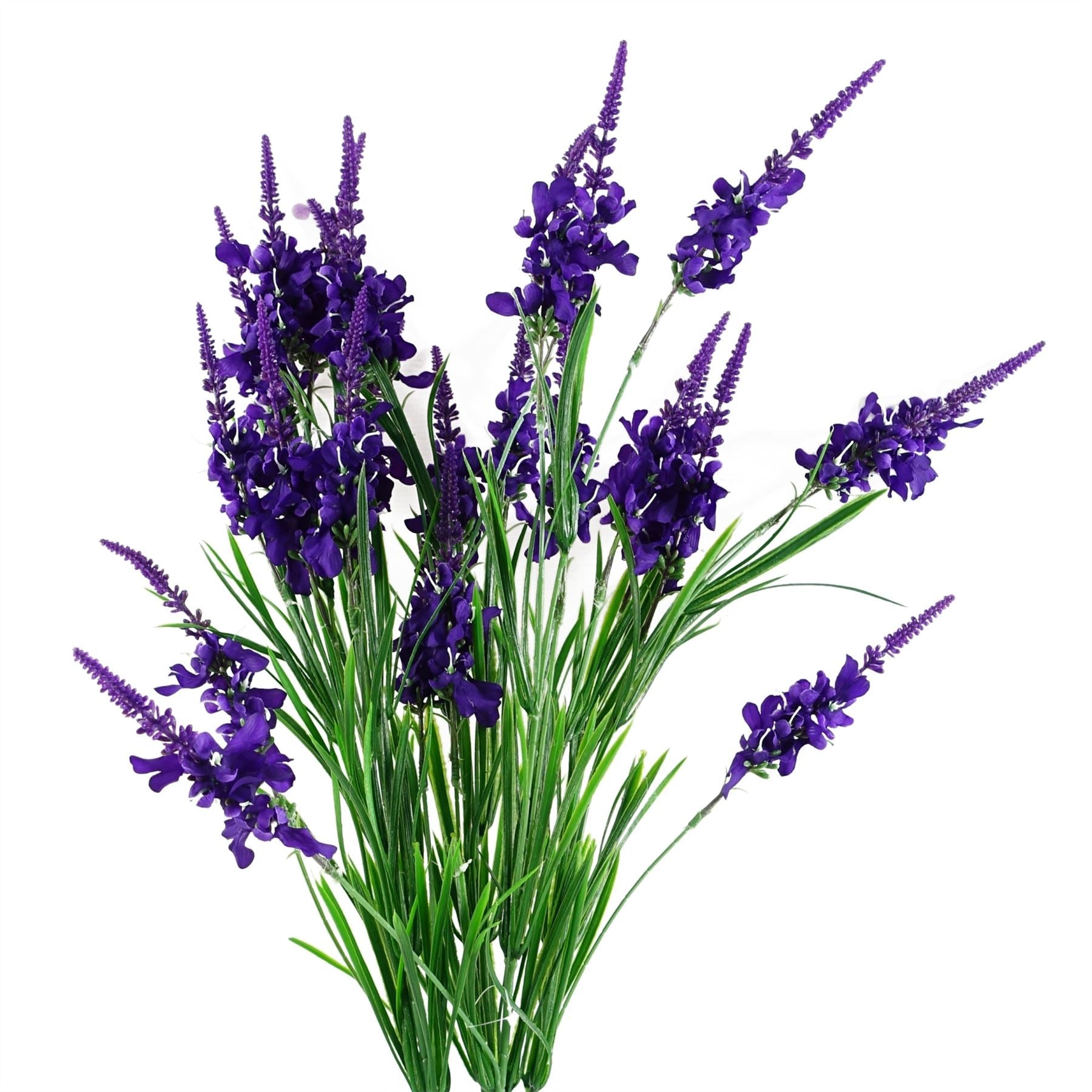 Purple larkspur silk stems 80cm artificial UK wired shapeable flowers