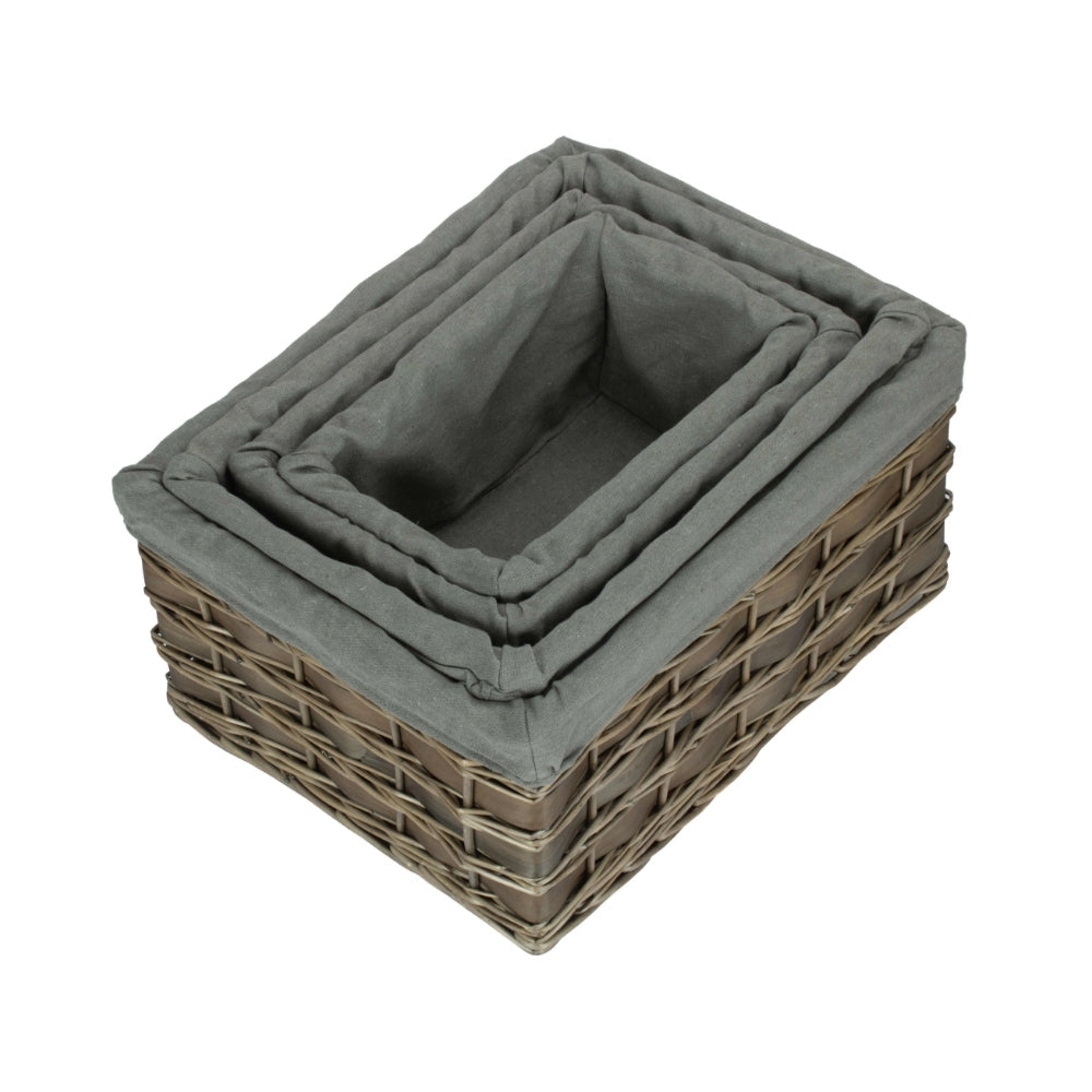 Scandi grey wash storage basket bedroom nursery organisation UK