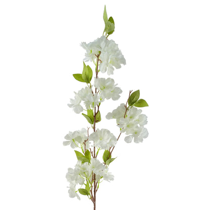 Tall white blossom stems faux flowers cottagecore home décor UK
