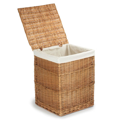 The Edwin Willow Laundry Chest with Cream Lining - The Timeless Trading Co.