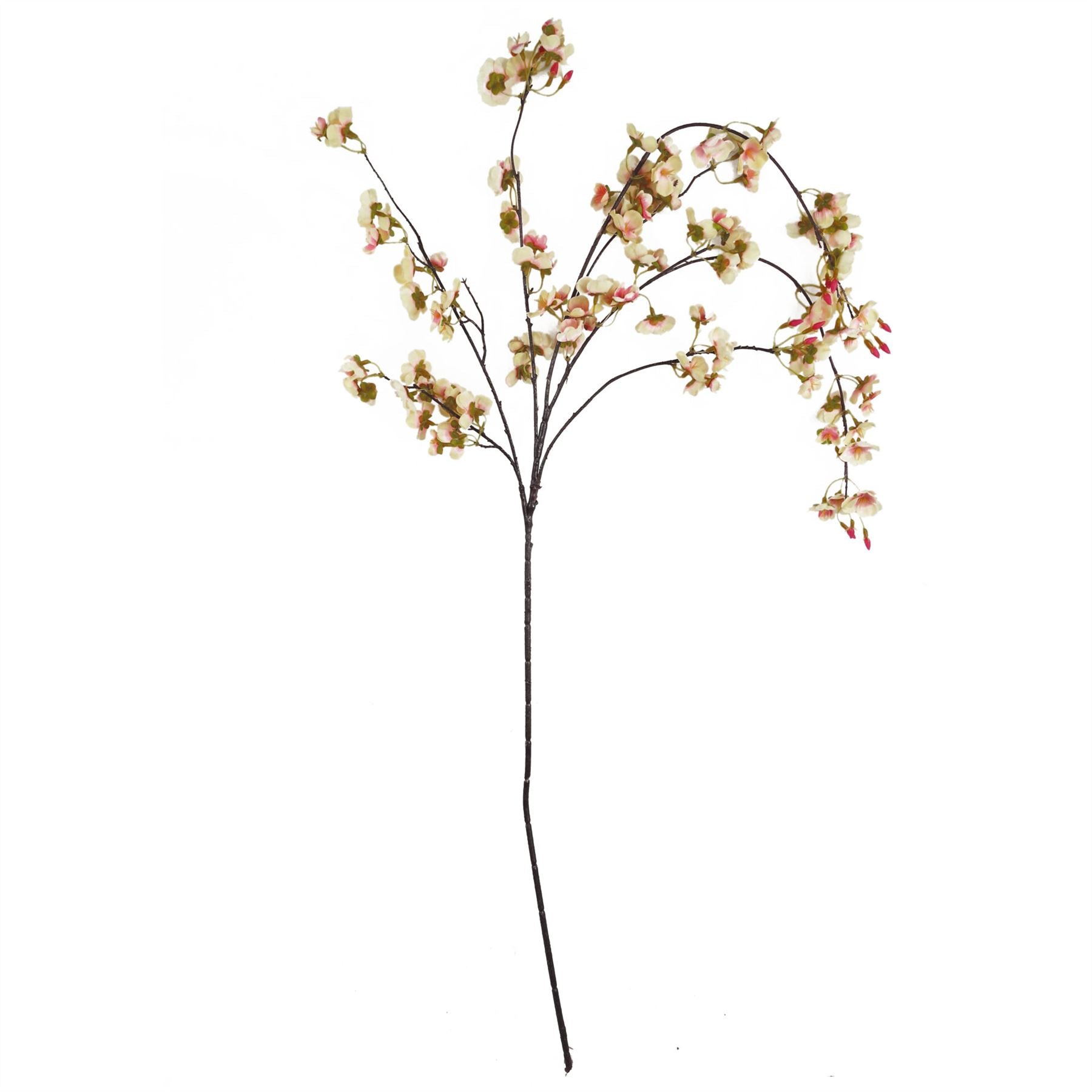 Trailing cherry blossom single stem 110cm silk pink shapeable wire UK