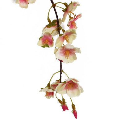Trailing cherry blossom stems 110cm silk pink pack of 6 artificial UK