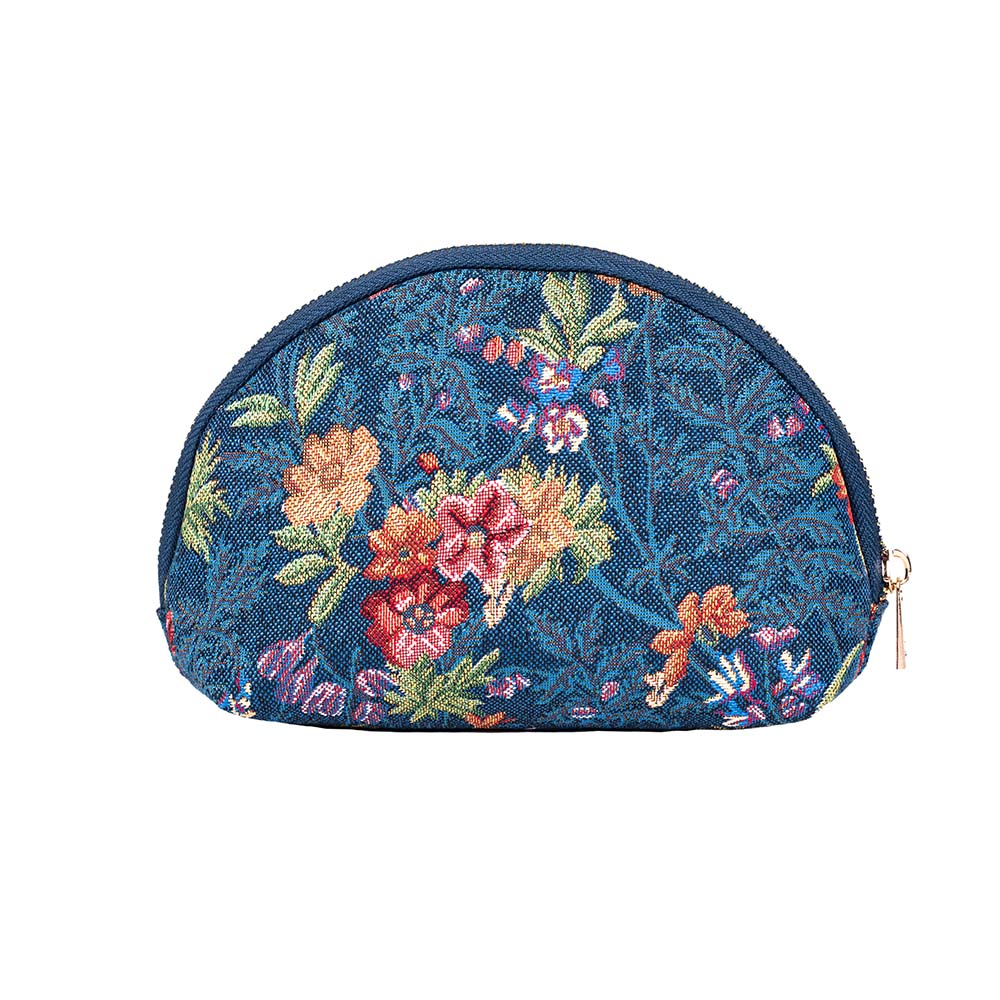 V&A Flower Meadow Blue cosmetic bag heritage tapestry makeup pouch museum collection UK