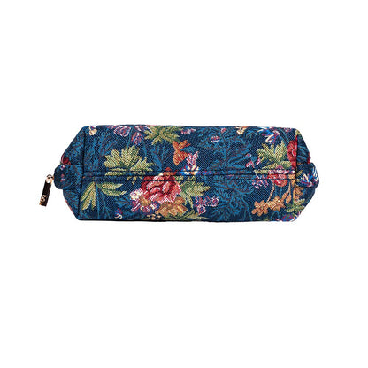 V&A Flower Meadow Blue heritage tapestry makeup pouch compact size handbag cosmetic bag UK